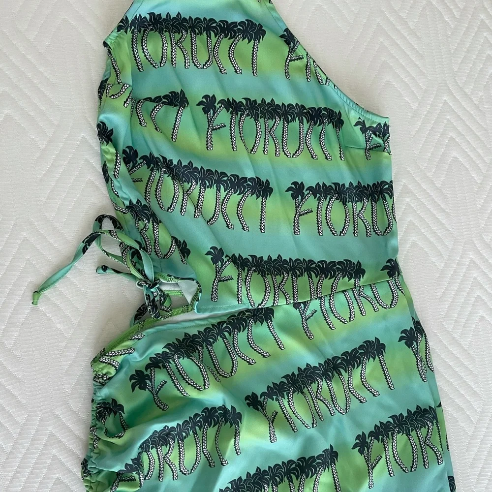 Fiorucci palm print one shoulder dress - Picture 4 of 6
